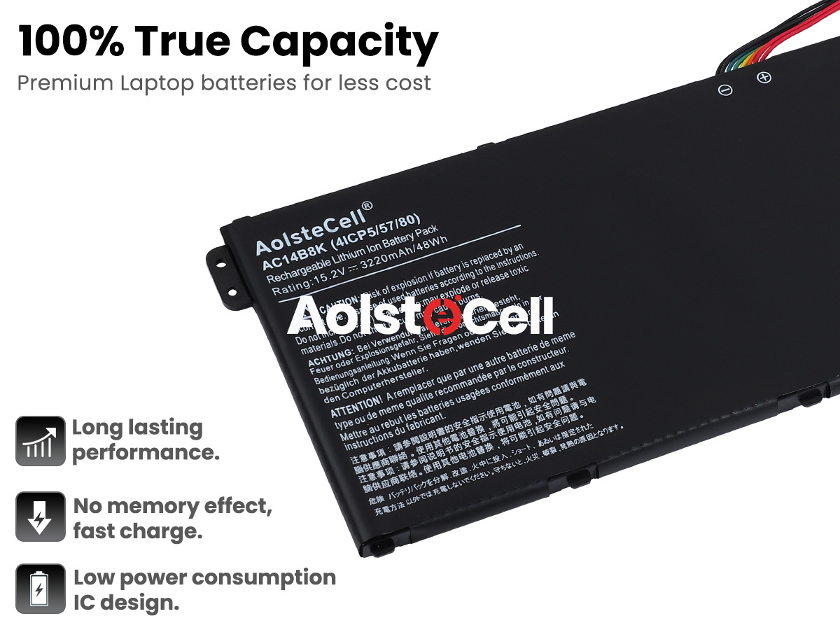 Batterie AccuCell adaptée à Acer CS 5531, P/N 02491-0015-00